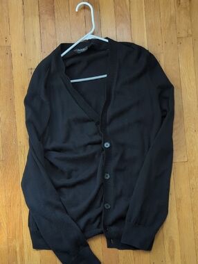 A.P.C. Black V-neck Button Cardigan